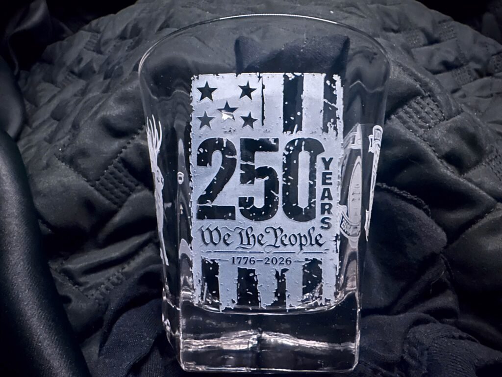 250 tattered flag engraving