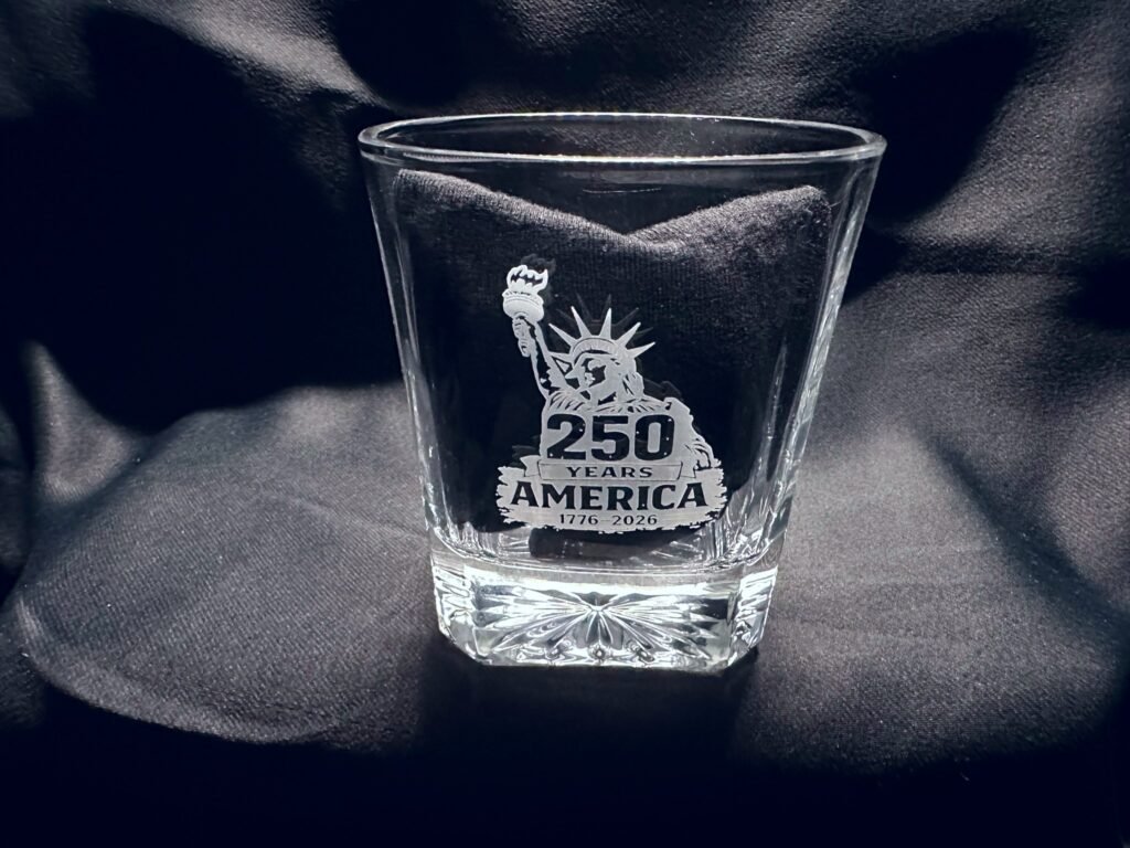 America 250 rocks glass