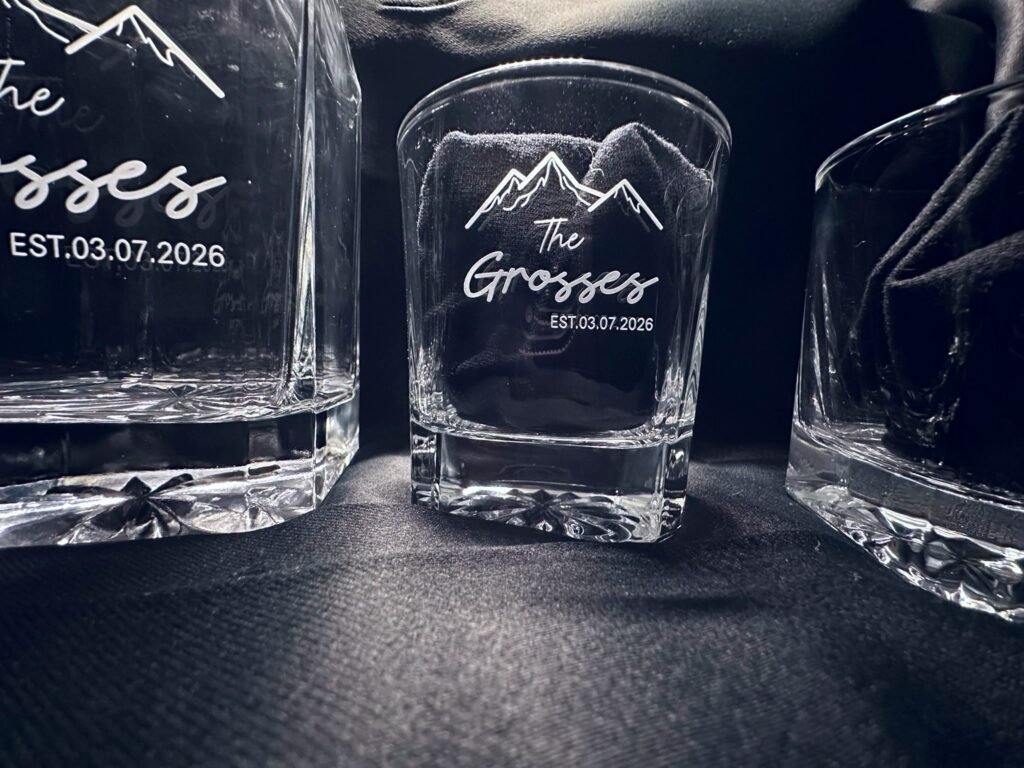 Custom family name rocks glasses